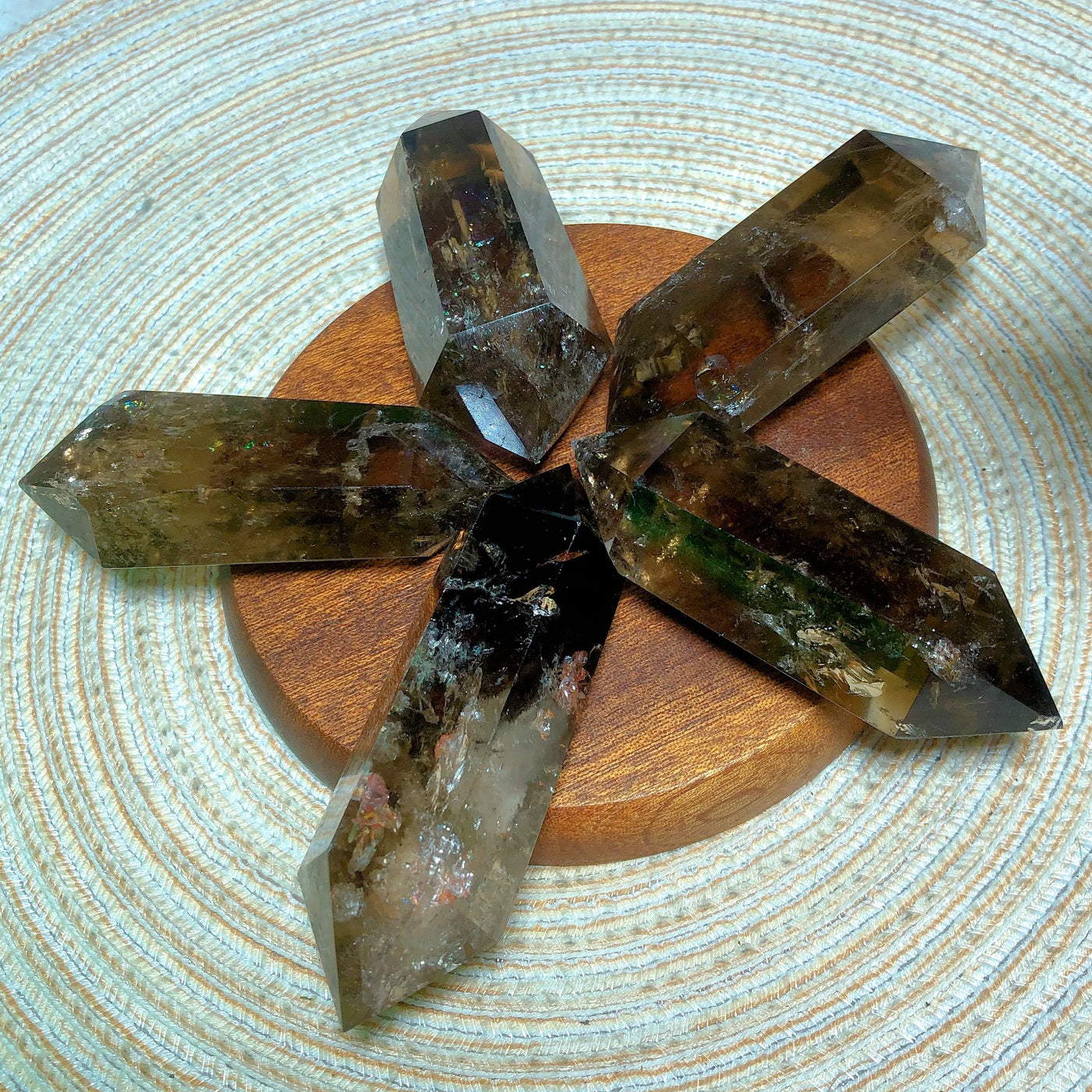 Torre Doble de Cuarzo Ahumado: Canal de Energía y Claridad Interior