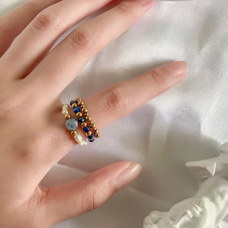 Trío de Anillos de Lapislázuli – Belleza, Energía y Sofisticación