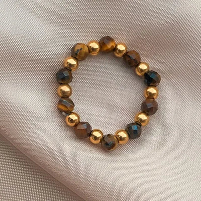 Trío de Anillos de Ojo de Tigre