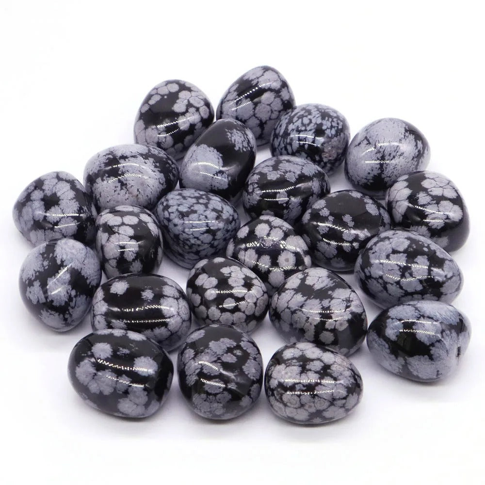 Piedra Rodada de Obsidiana Nevada para Reiki y Protección Energética