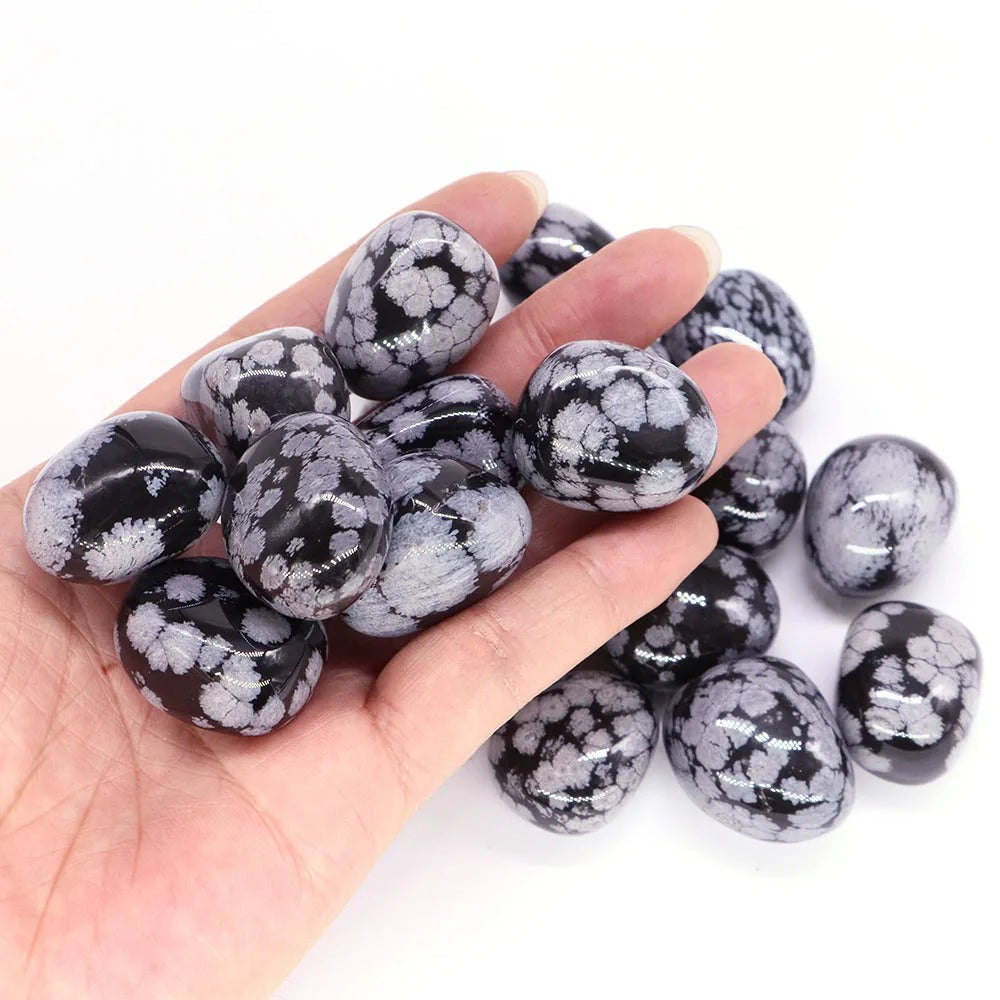 Piedra Rodada de Obsidiana Nevada para Reiki y Protección Energética